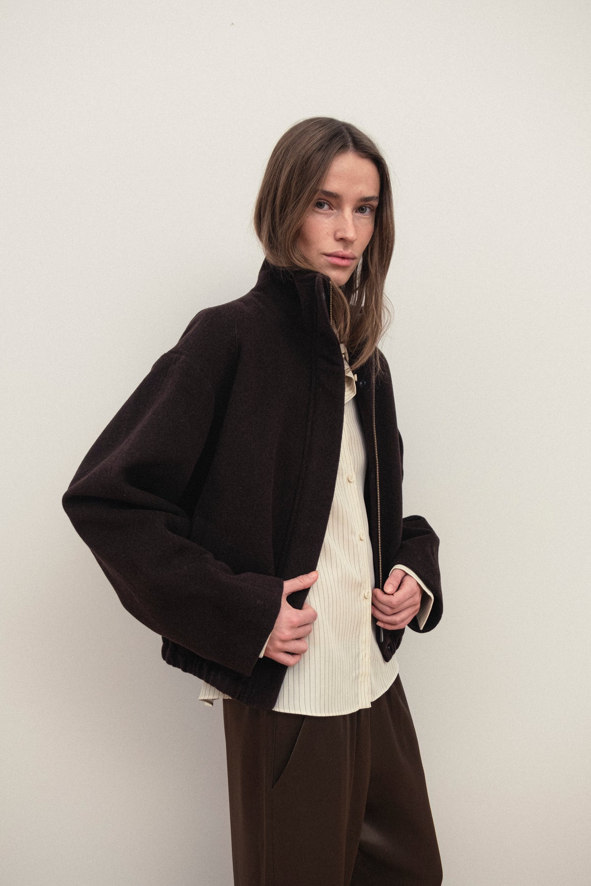 Lucca Bomber Jacket Dark Brown