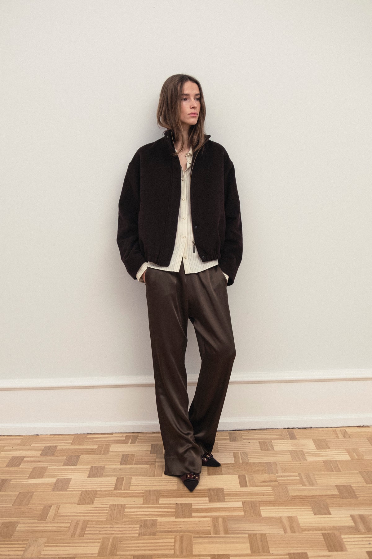 Lucca Bomber Jacket Dark Brown