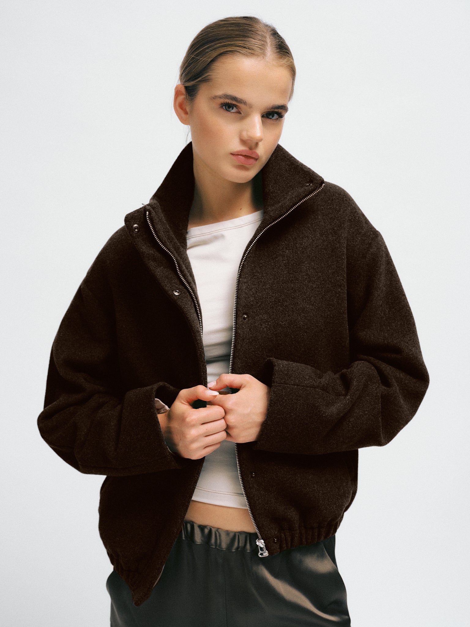 Lucca Bomber Jacket Dark Brown