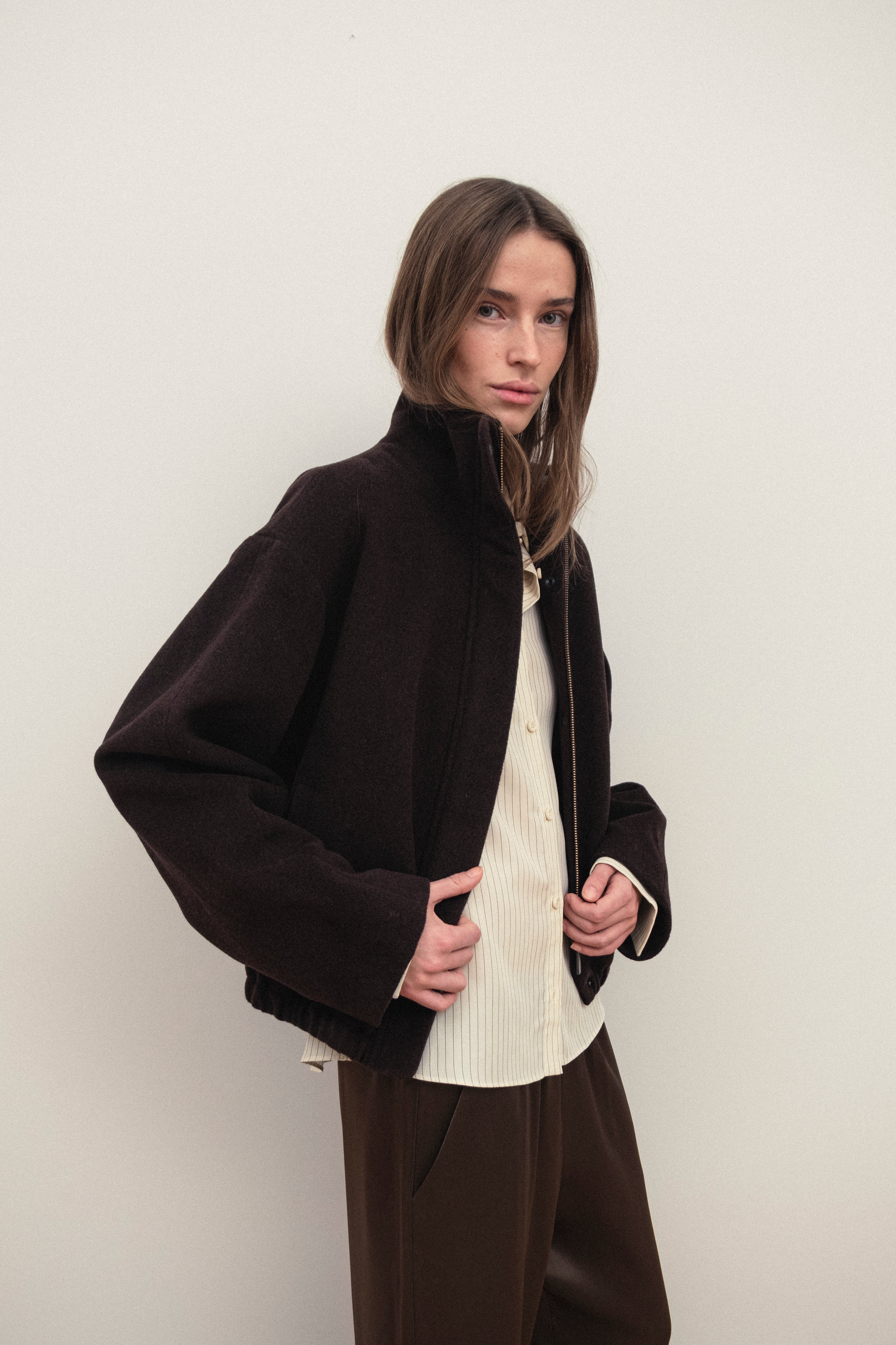 Lucca Bomber Jacket Dark Brown