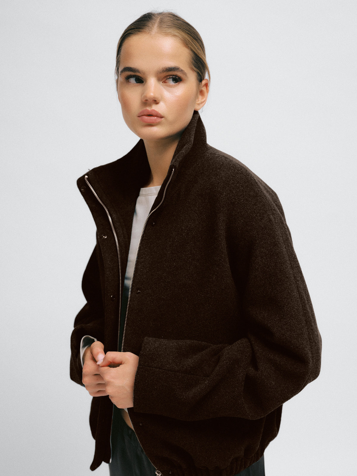 Lucca Bomber Jacket Dark Brown