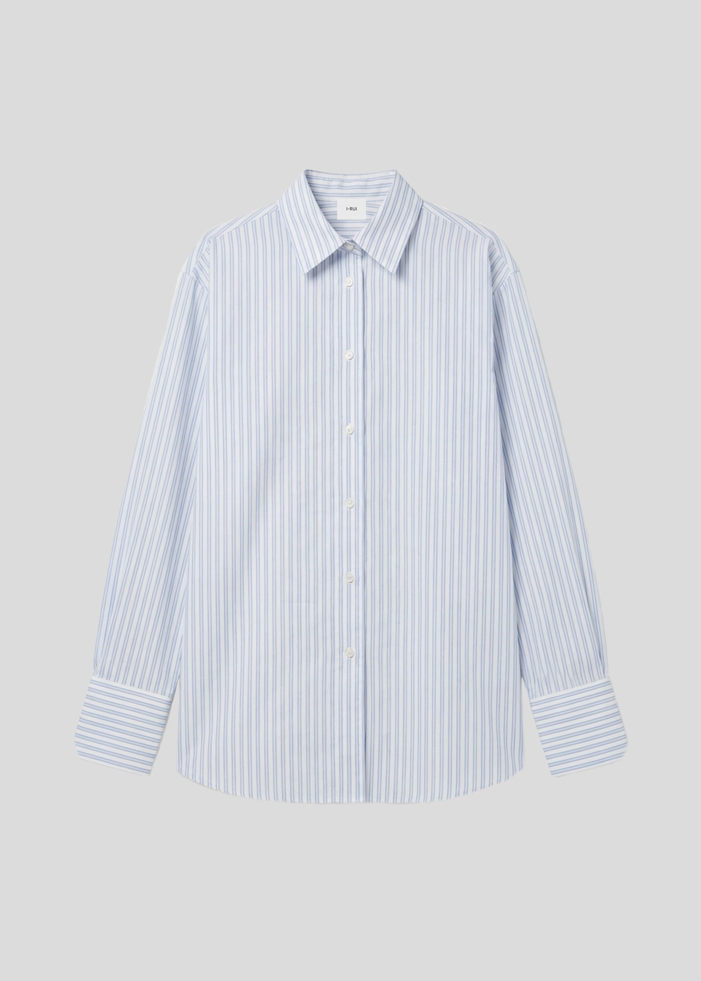 Charli Signature Shirt White & Blue Striped